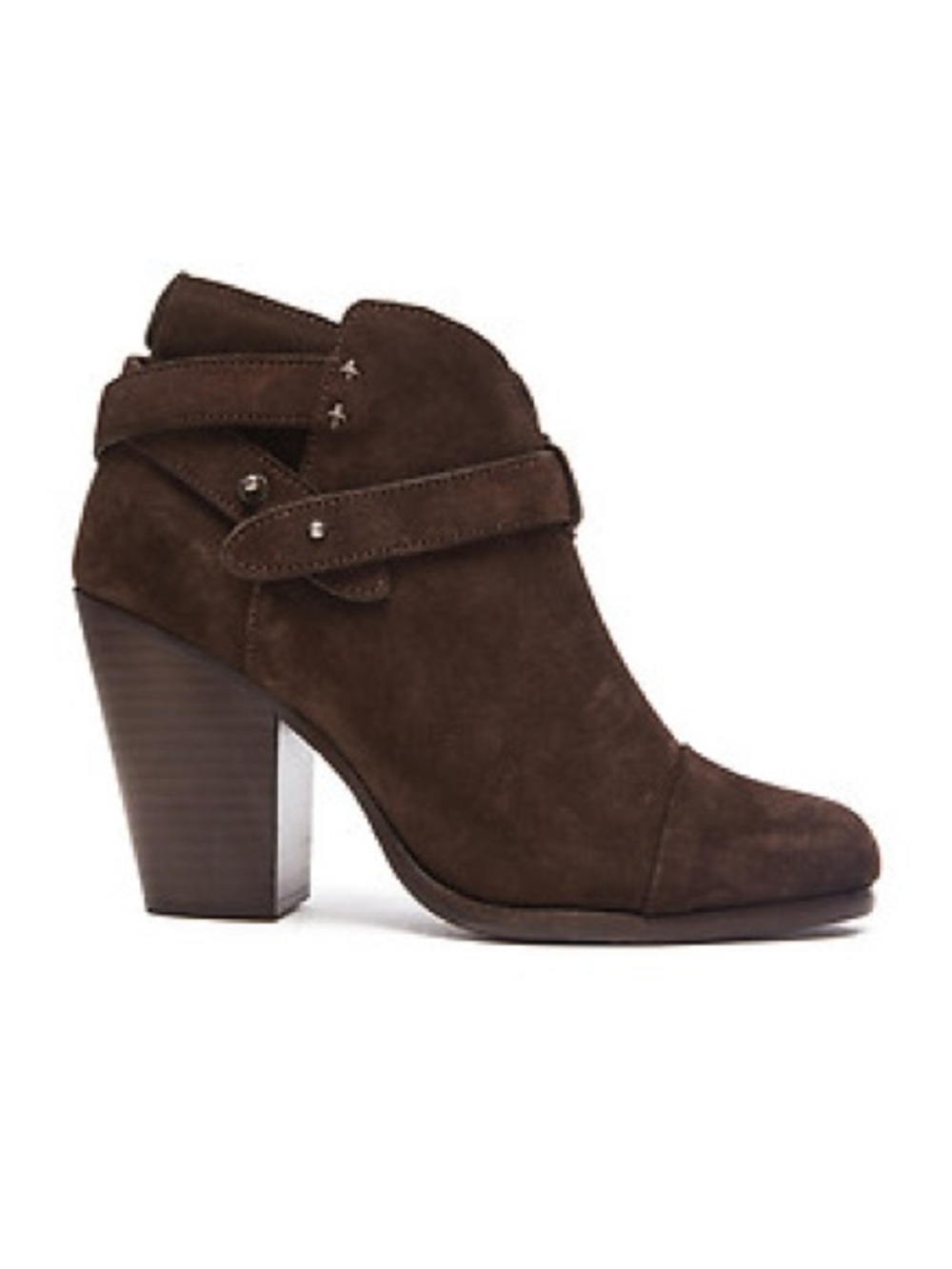 Rag & Bone Harrow Espresso Suede Ankle Boots 8.5 US Made in Italy
